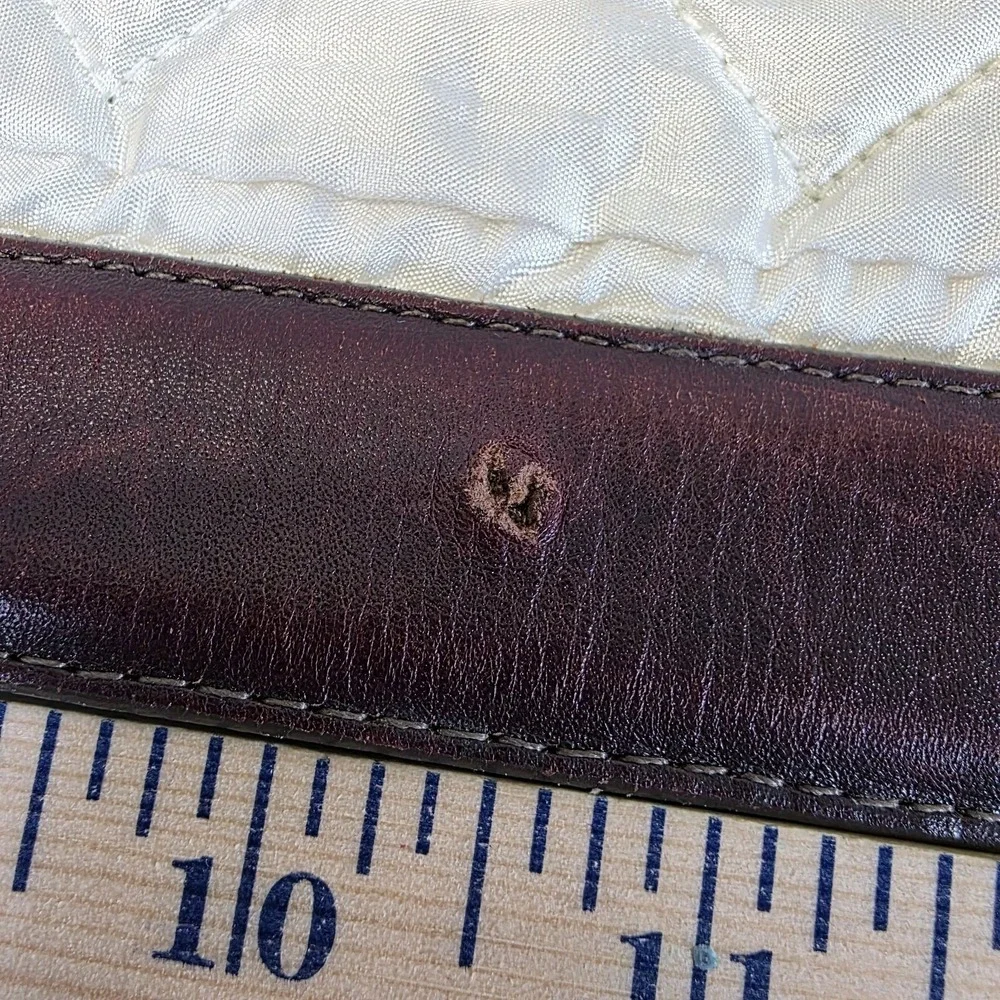 Leegin Genuine Leather Belt Size 44 Made‎ In USA Brass Buckle